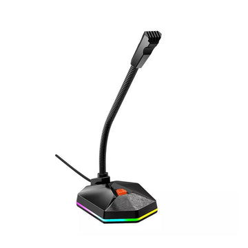 Meetion RGB Gaming Microphone | Flexible Gooseneck Desktop Mic with LED Base for Streaming, Gaming & Online Meetings