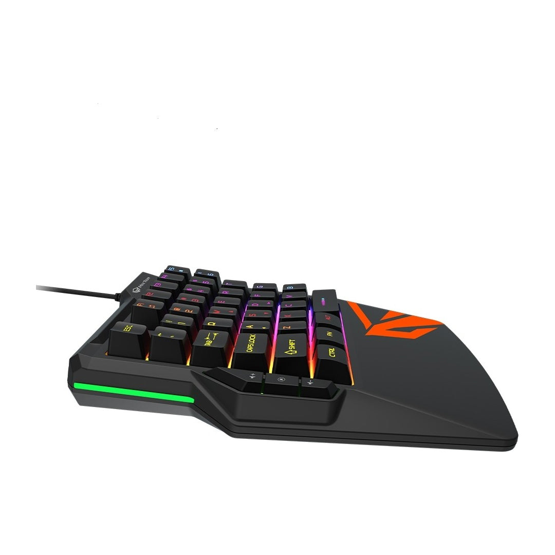 Meetion MT-C0015 4-in-1 Console Gaming Kit | RGB One-Handed Gaming Keyboard, Gaming Mouse, Adapter & Mouse Pad for PS, Xbox & PC