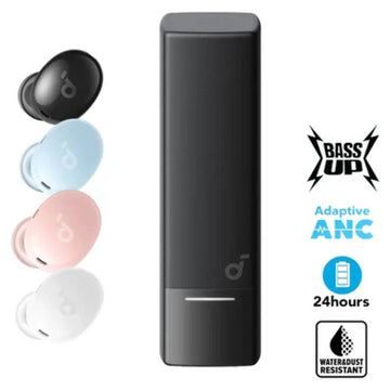 Soundcore Lipstick-Style Wireless Earbuds – Bluetooth Earphones with Adaptive ANC, Deep Bass & 24H Playtime (1 Year Warranty)