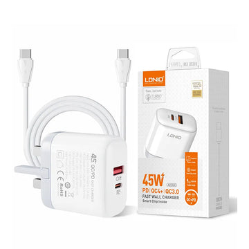 LDNIO 45W PD + QC4+ Fast Wall Charger USB-C & USB-A
