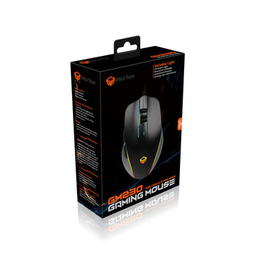 Meetion GM230 Gaming Mouse RGB Wired Gaming Mouse – Adjustable DPI, Ergonomic Design, Colorful LED Light for PC & Laptop (Black/White)