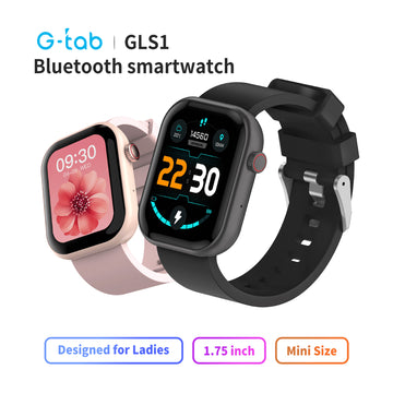 G-tab GLS1 Bluetooth Smartwatch – 1.75" HD Display Mini Smart Watch for Women, Fitness Tracker & Smart Notifications