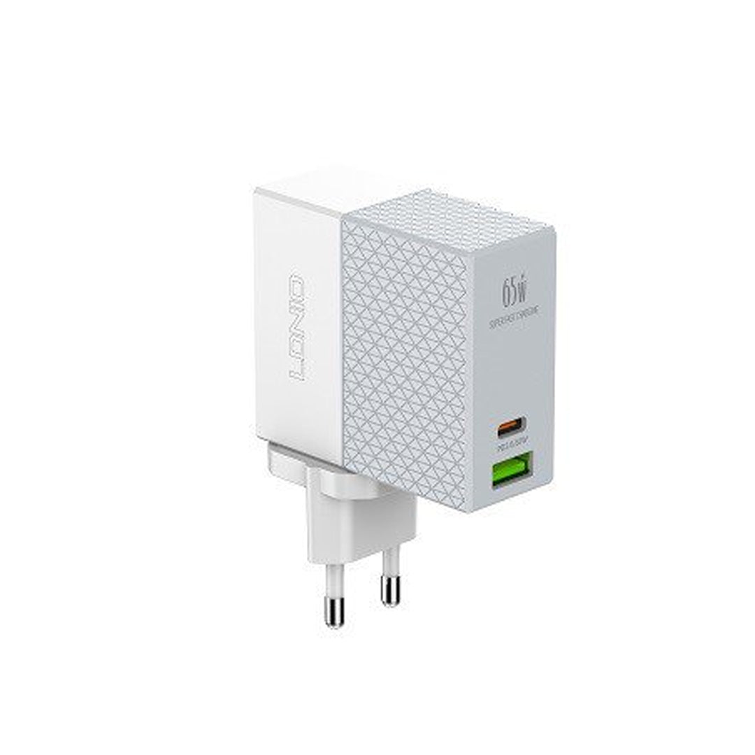 LDNIO 65W PD Mini Fast Charger USB-C + USB-A QC