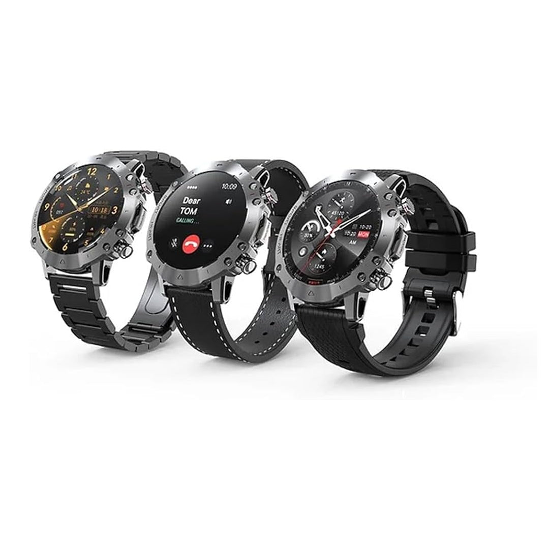 HainoTeko RW‑35 Smartwatch – AMOLED Display, Bluetooth Calling, Fitness Tracker, 3 Strap Set Premium Smart Watch