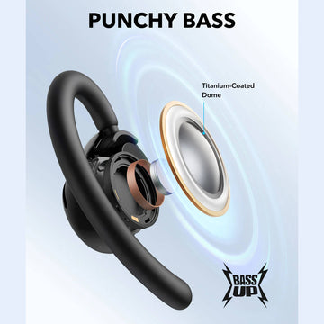 Soundcore V20i Open-Ear Wireless Earbuds – Secure Ear-Hook Design, Powerful Bass, Comfortable All-Day Fit (1 Year Warranty)