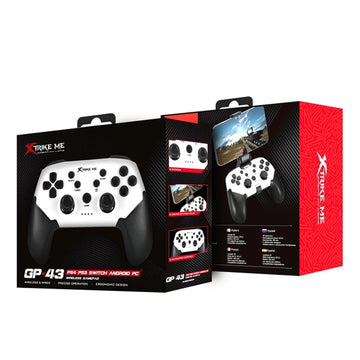 XTRIKE ME GP‑43 Wireless Gamepad – Multi-Platform Bluetooth Controller with Phone Holder for Android, PC, PS3 & Switch