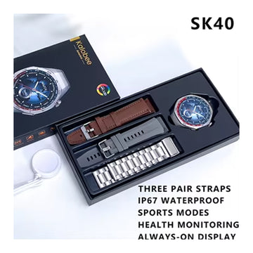 SK40 Smartwatch – Premium Smart Watch with 3 Straps