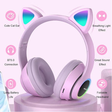 L450 LED Cat Ear Bluetooth Wireless Headphones
