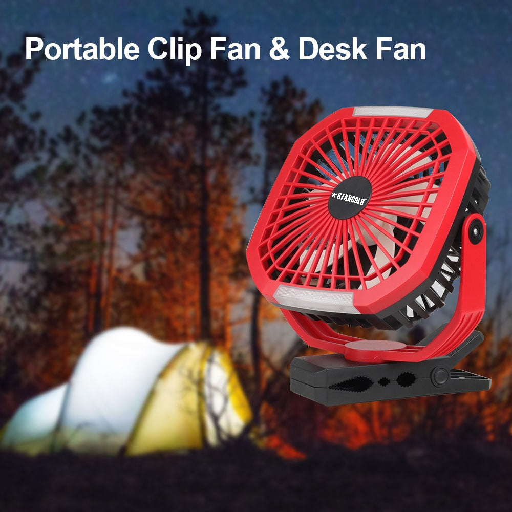 STARGOLD SG-4039 Rechargeable 8" Clip Fan